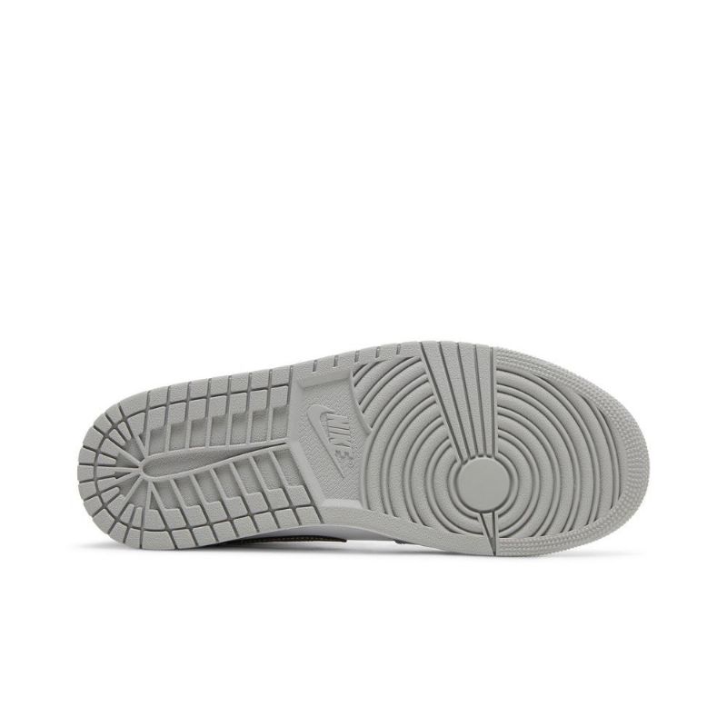 Ανδρικά Παπούτσια Air Jordan 1 Mid Γκρί Άσπρο Μαύρος