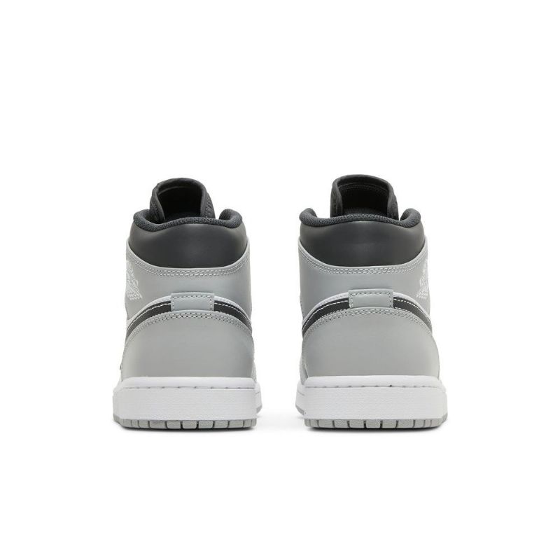 Ανδρικά Παπούτσια Air Jordan 1 Mid Γκρί Άσπρο Μαύρος