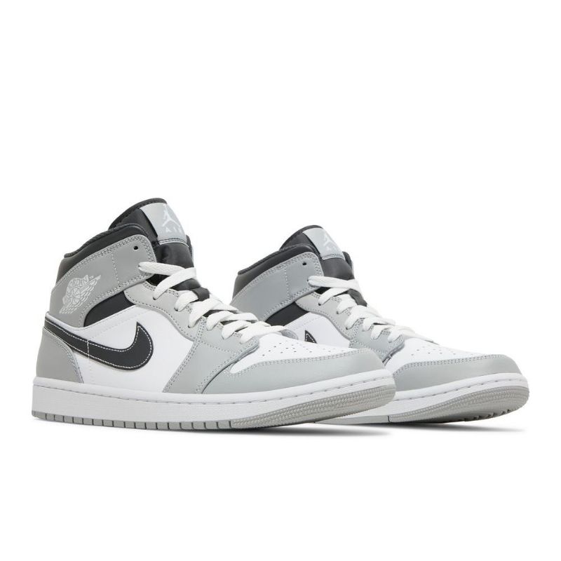 Ανδρικά Παπούτσια Air Jordan 1 Mid Γκρί Άσπρο Μαύρος