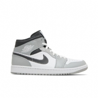 Ανδρικά Παπούτσια Air Jordan 1 Mid Γκρί Άσπρο Μαύρος