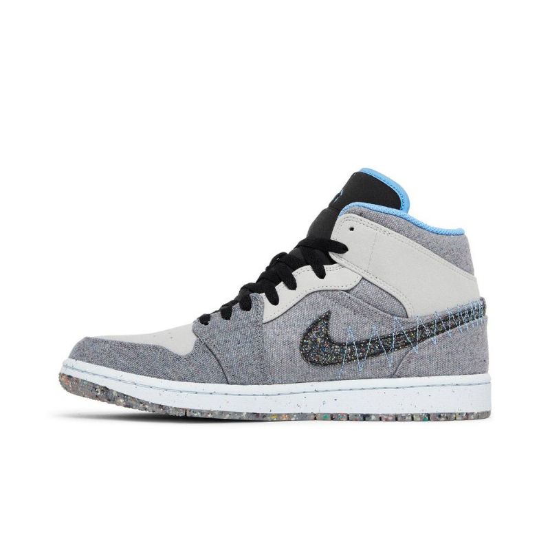 Ανδρικά Παπούτσια Air Jordan 1 Mid Γκρί Μπλε Μαύρος