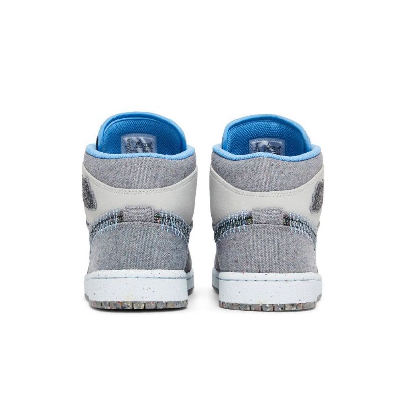 Ανδρικά Παπούτσια Air Jordan 1 Mid Γκρί Μπλε Μαύρος