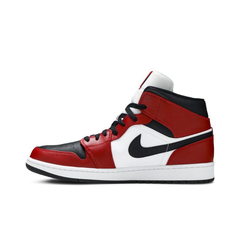 Ανδρικά Παπούτσια Air Jordan 1 Mid Κόκκινος Άσπρο Μαύρος