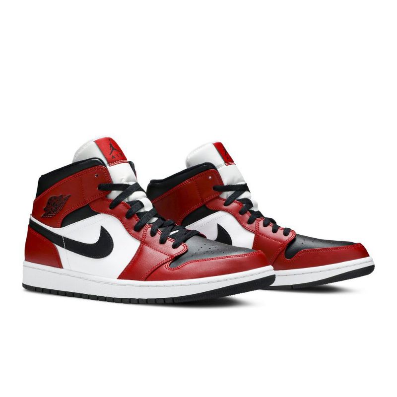 Ανδρικά Παπούτσια Air Jordan 1 Mid Κόκκινος Άσπρο Μαύρος