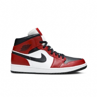 Ανδρικά Παπούτσια Air Jordan 1 Mid Κόκκινος Άσπρο Μαύρος