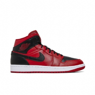 Ανδρικά Παπούτσια Air Jordan 1 Mid Κόκκινος Μαύρος Άσπρο