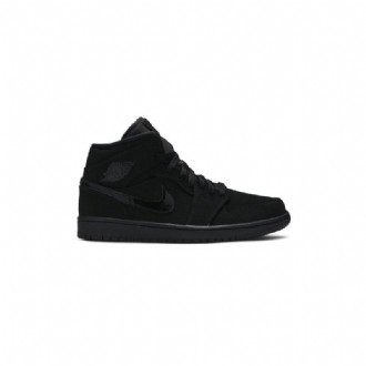 Ανδρικά Παπούτσια Air Jordan 1 Mid Μαύρος