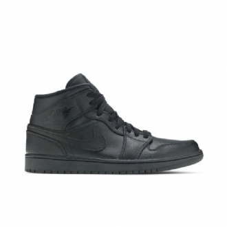 Ανδρικά Παπούτσια Air Jordan 1 Mid Μαύρος