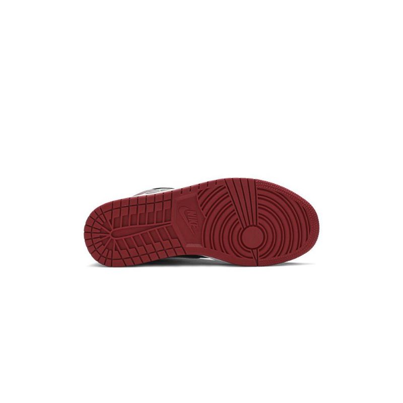 Ανδρικά Παπούτσια Air Jordan 1 Mid Μαύρος Ασήμι Κόκκινος