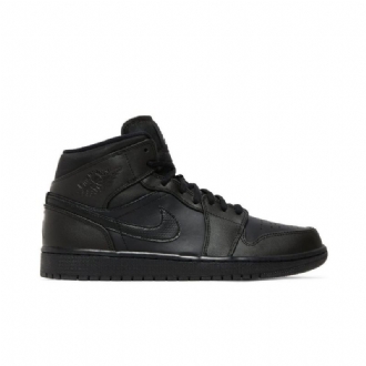 Ανδρικά Παπούτσια Air Jordan 1 Mid Μαύρος Άσπρο
