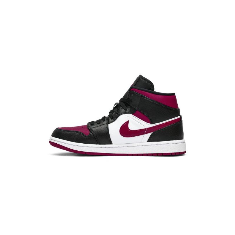 Ανδρικά Παπούτσια Air Jordan 1 Mid Μαύρος Άσπρο Κόκκινος