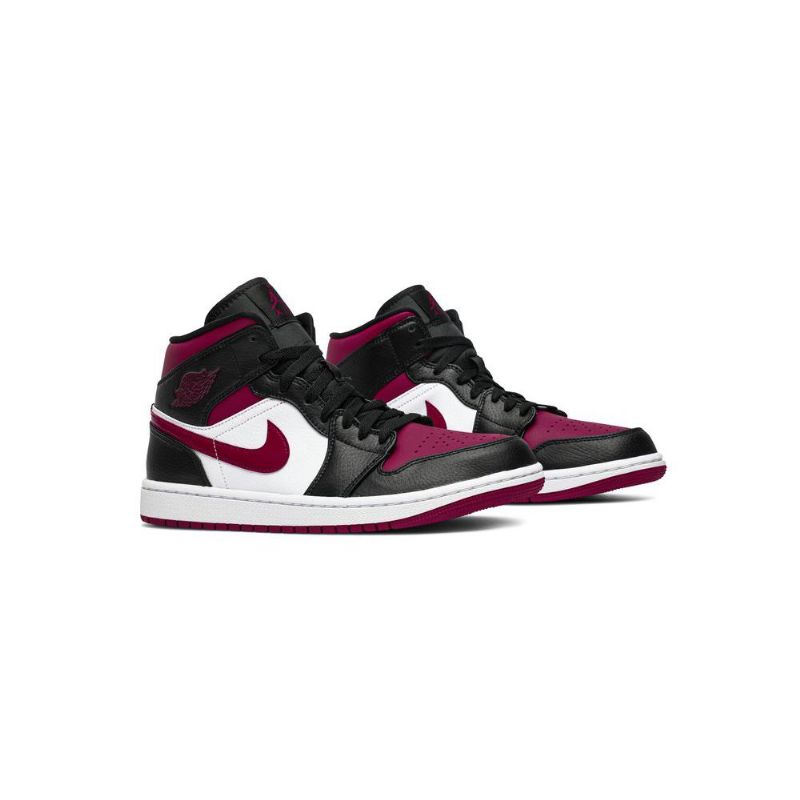 Ανδρικά Παπούτσια Air Jordan 1 Mid Μαύρος Άσπρο Κόκκινος