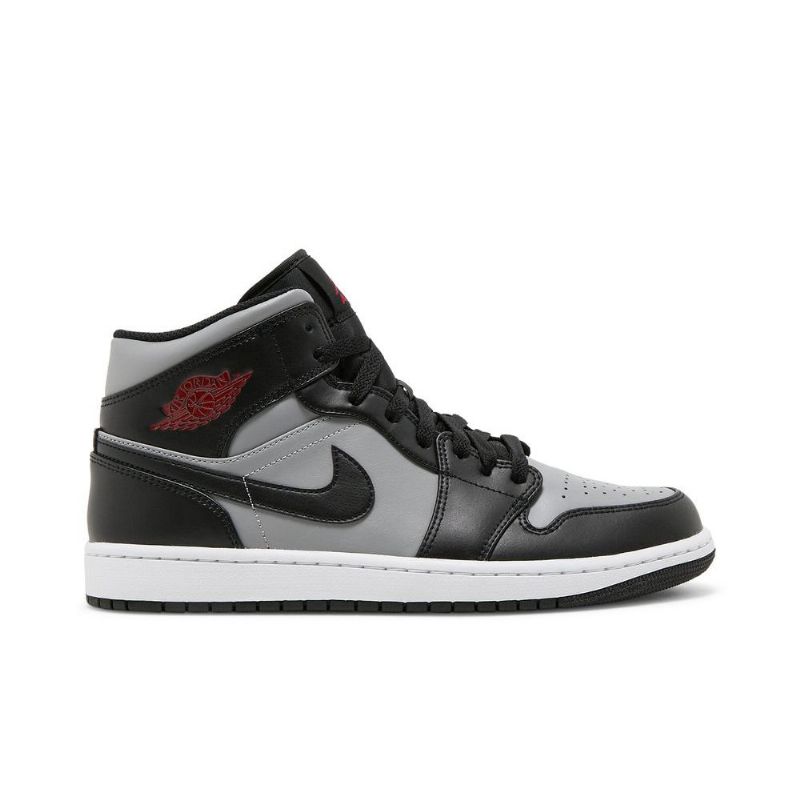 Ανδρικά Παπούτσια Air Jordan 1 Mid Μαύρος Γκρί Κόκκινος Άσπρο