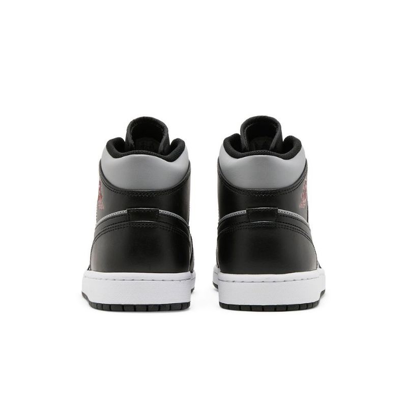 Ανδρικά Παπούτσια Air Jordan 1 Mid Μαύρος Γκρί Κόκκινος Άσπρο