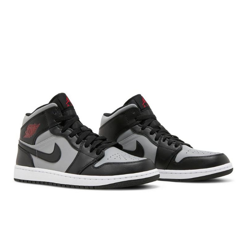 Ανδρικά Παπούτσια Air Jordan 1 Mid Μαύρος Γκρί Κόκκινος Άσπρο