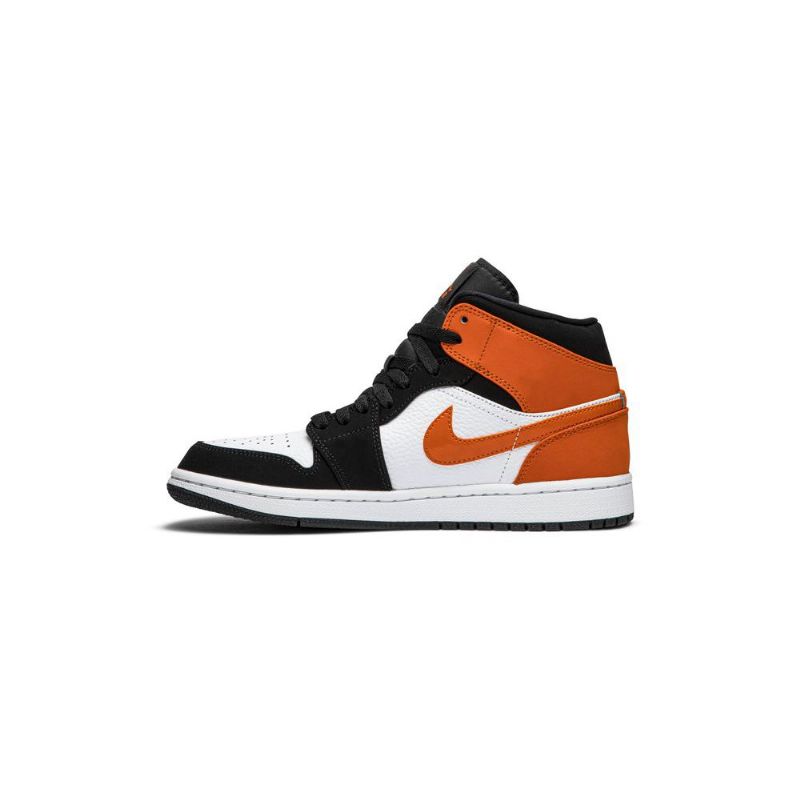 Ανδρικά Παπούτσια Air Jordan 1 Mid Μαύρος Καστανός Άσπρο