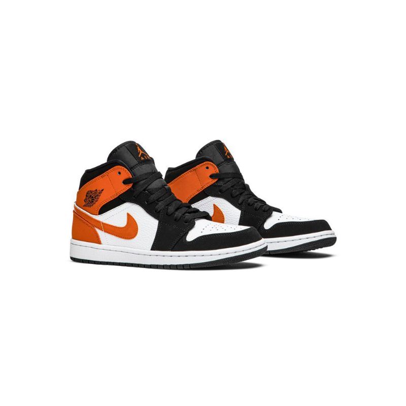 Ανδρικά Παπούτσια Air Jordan 1 Mid Μαύρος Καστανός Άσπρο