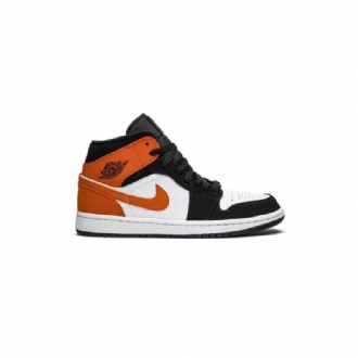 Ανδρικά Παπούτσια Air Jordan 1 Mid Μαύρος Καστανός Άσπρο
