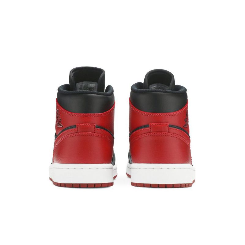 Ανδρικά Παπούτσια Air Jordan 1 Mid Μαύρος Κόκκινος Άσπρο