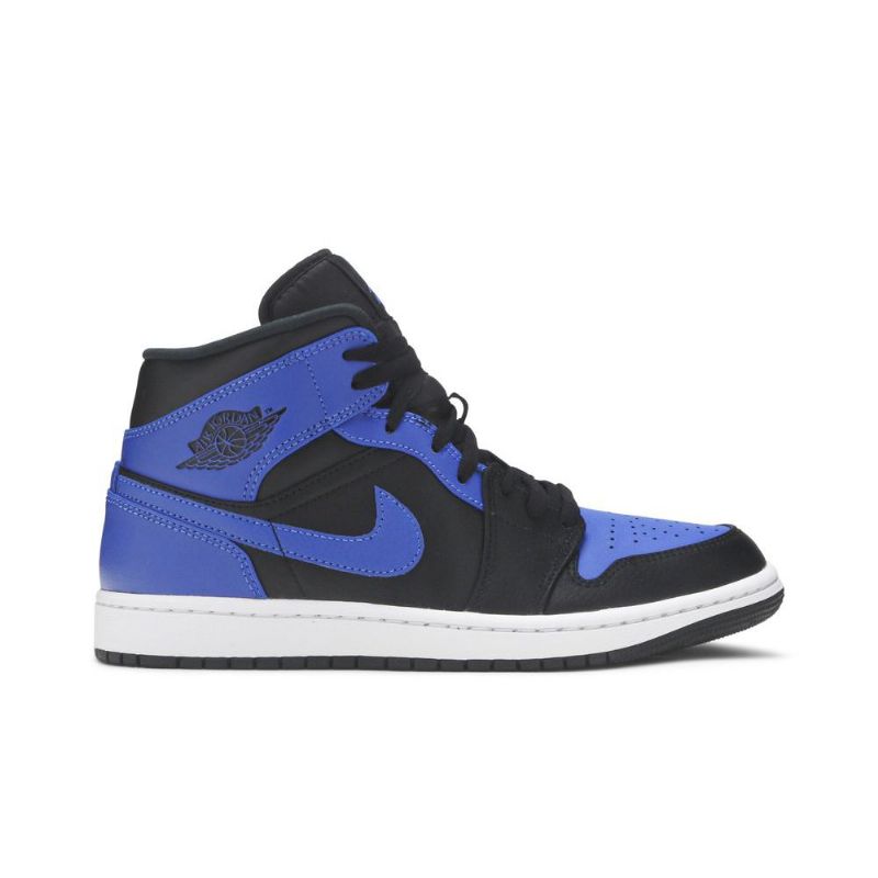 Ανδρικά Παπούτσια Air Jordan 1 Mid Μαύρος Μπλε Άσπρο