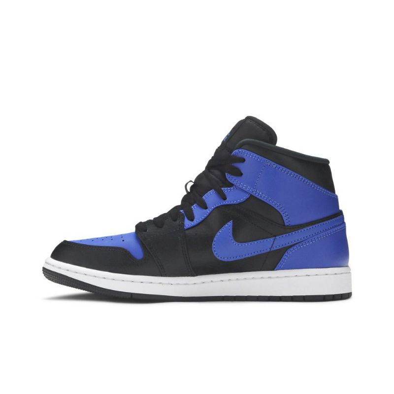 Ανδρικά Παπούτσια Air Jordan 1 Mid Μαύρος Μπλε Άσπρο