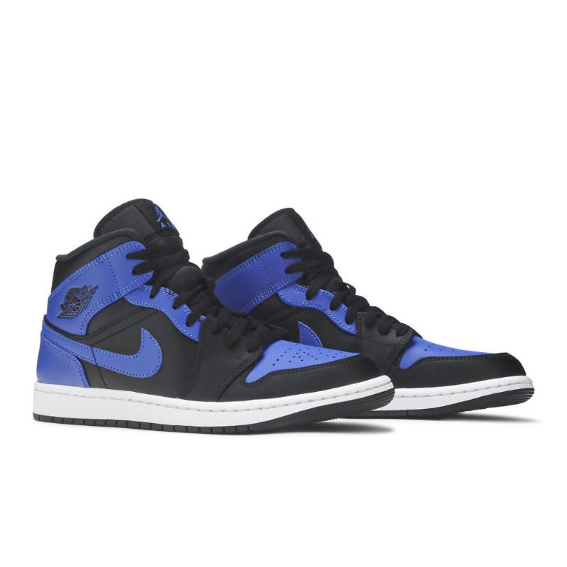 Ανδρικά Παπούτσια Air Jordan 1 Mid Μαύρος Μπλε Άσπρο
