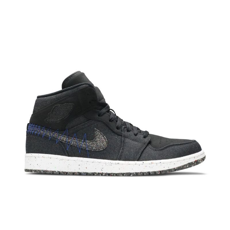 Ανδρικά Παπούτσια Air Jordan 1 Mid Μαύρος Μπλε Άσπρο