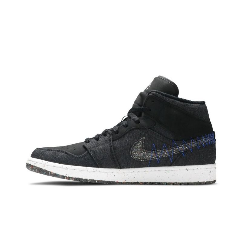Ανδρικά Παπούτσια Air Jordan 1 Mid Μαύρος Μπλε Άσπρο
