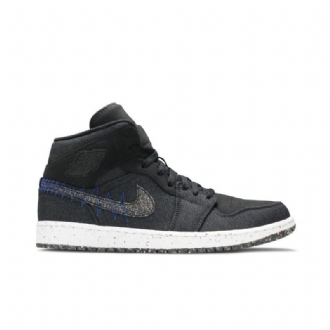 Ανδρικά Παπούτσια Air Jordan 1 Mid Μαύρος Μπλε Άσπρο