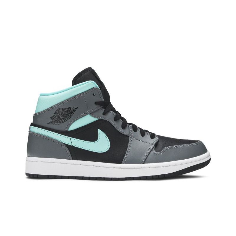 Ανδρικά Παπούτσια Air Jordan 1 Mid Μαύρος Μπλε Γκρί