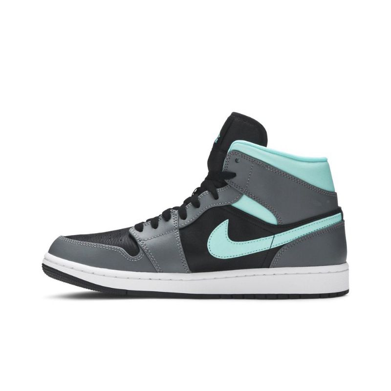 Ανδρικά Παπούτσια Air Jordan 1 Mid Μαύρος Μπλε Γκρί