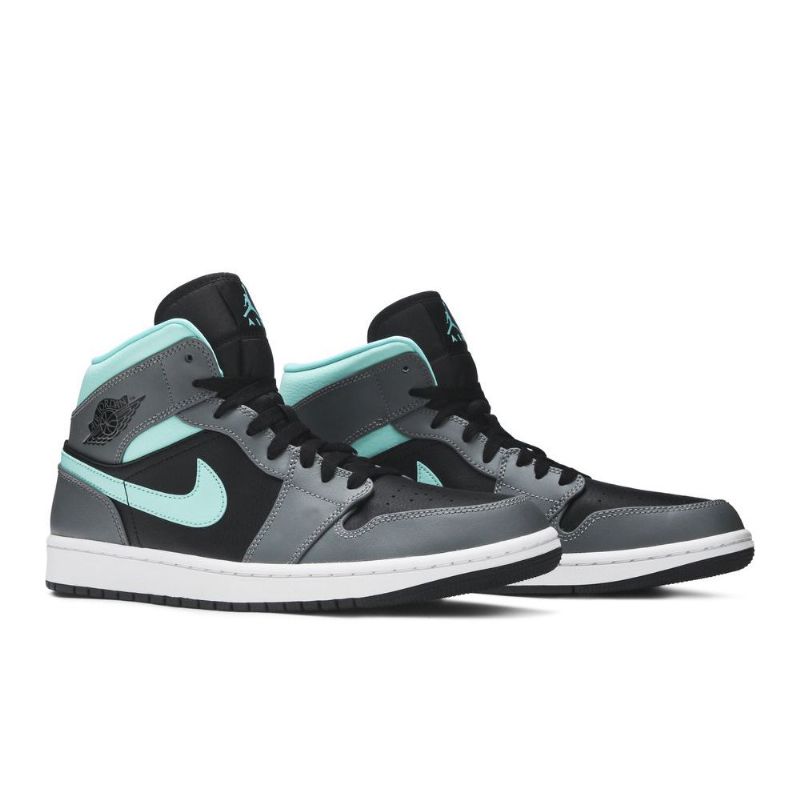 Ανδρικά Παπούτσια Air Jordan 1 Mid Μαύρος Μπλε Γκρί