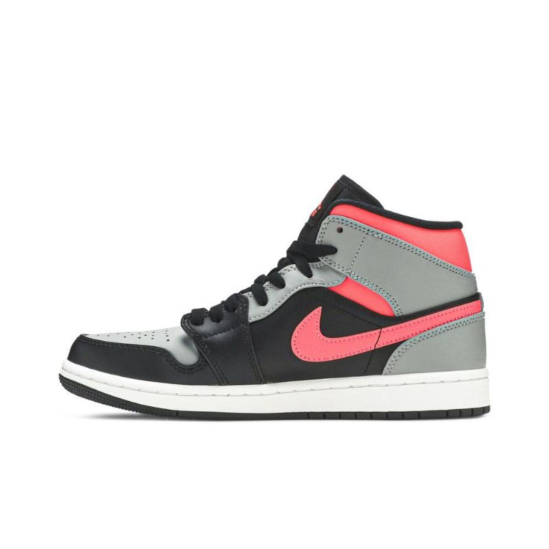 Ανδρικά Παπούτσια Air Jordan 1 Mid Μαύρος Ροζ Άσπρο