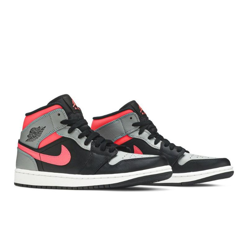 Ανδρικά Παπούτσια Air Jordan 1 Mid Μαύρος Ροζ Άσπρο