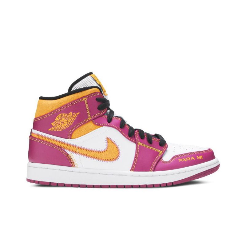 Ανδρικά Παπούτσια Air Jordan 1 Mid Μωβ Άσπρο Χρυσός