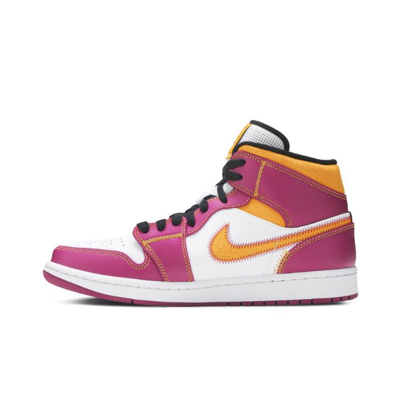 Ανδρικά Παπούτσια Air Jordan 1 Mid Μωβ Άσπρο Χρυσός
