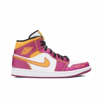 Ανδρικά Παπούτσια Air Jordan 1 Mid Μωβ Άσπρο Χρυσός
