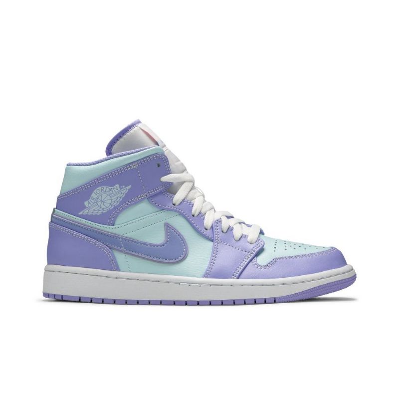 Ανδρικά Παπούτσια Air Jordan 1 Mid Μωβ Μπλε Άσπρο