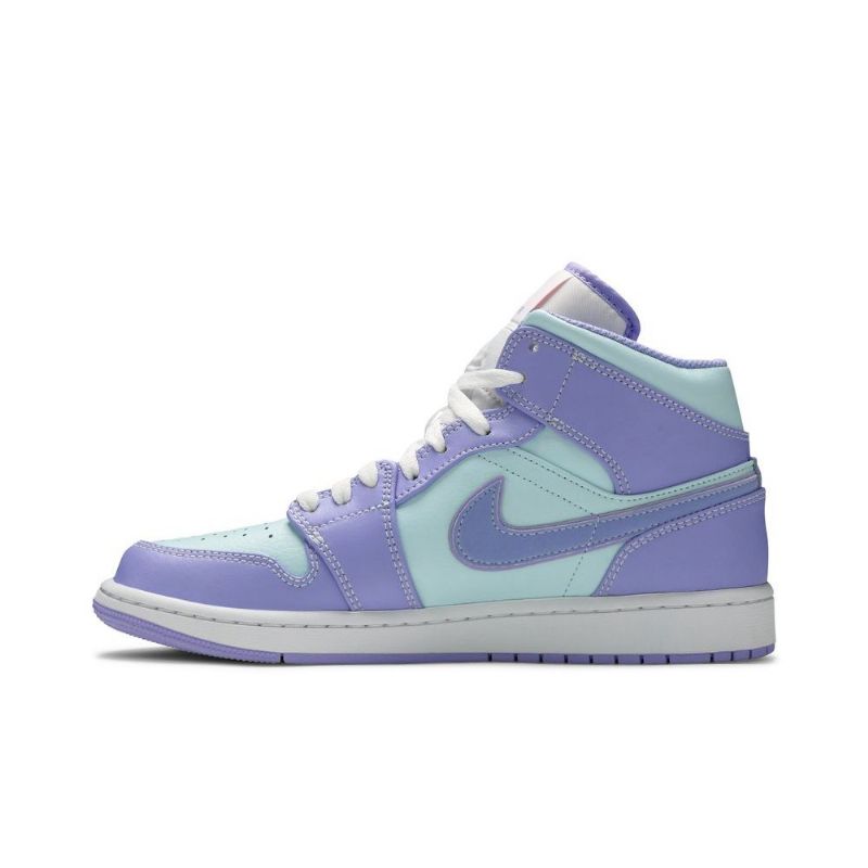 Ανδρικά Παπούτσια Air Jordan 1 Mid Μωβ Μπλε Άσπρο
