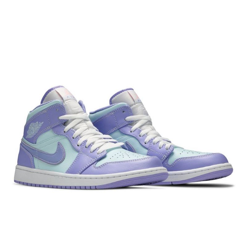 Ανδρικά Παπούτσια Air Jordan 1 Mid Μωβ Μπλε Άσπρο