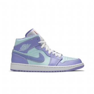 Ανδρικά Παπούτσια Air Jordan 1 Mid Μωβ Μπλε Άσπρο