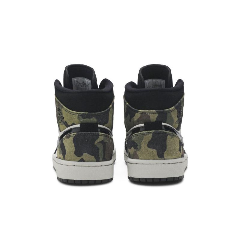 Ανδρικά Παπούτσια Air Jordan 1 Mid Μπεζ Μαύρα Πράσινα