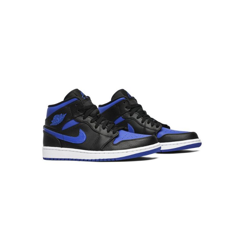 Ανδρικά Παπούτσια Air Jordan 1 Mid Μπλε Μαύρος Άσπρο