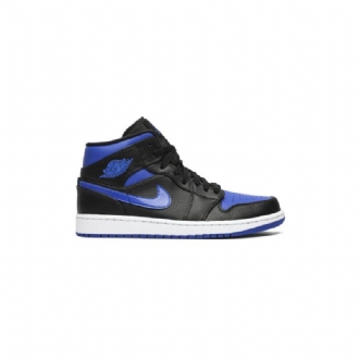 Ανδρικά Παπούτσια Air Jordan 1 Mid Μπλε Μαύρος Άσπρο