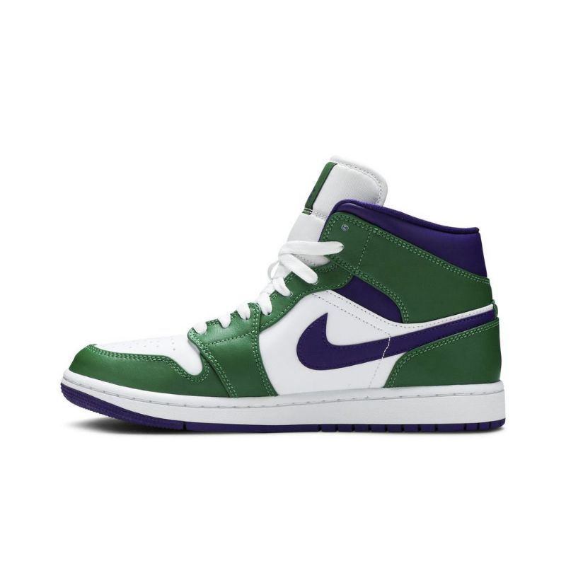 Ανδρικά Παπούτσια Air Jordan 1 Mid Πράσινος Άσπρο Μωβ