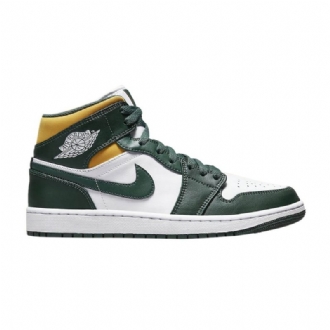 Ανδρικά Παπούτσια Air Jordan 1 Mid Πράσινος Άσπρο Χρυσός