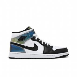 Ανδρικά Παπούτσια Air Jordan 1 Mid Se Άσπρο Μαύρος