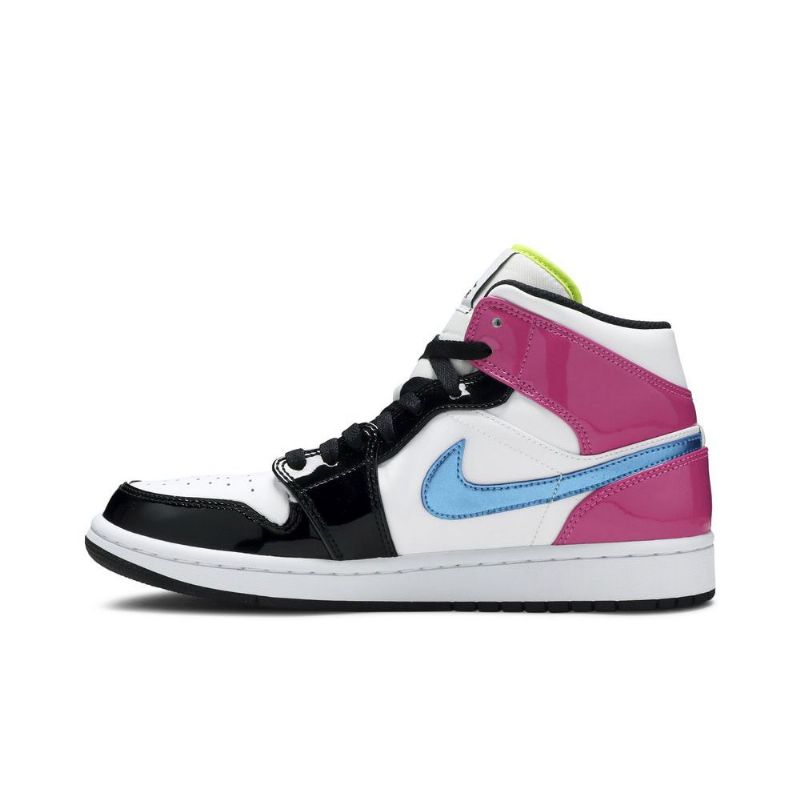 Ανδρικά Παπούτσια Air Jordan 1 Mid Se Άσπρο Ροζ Μαύρα