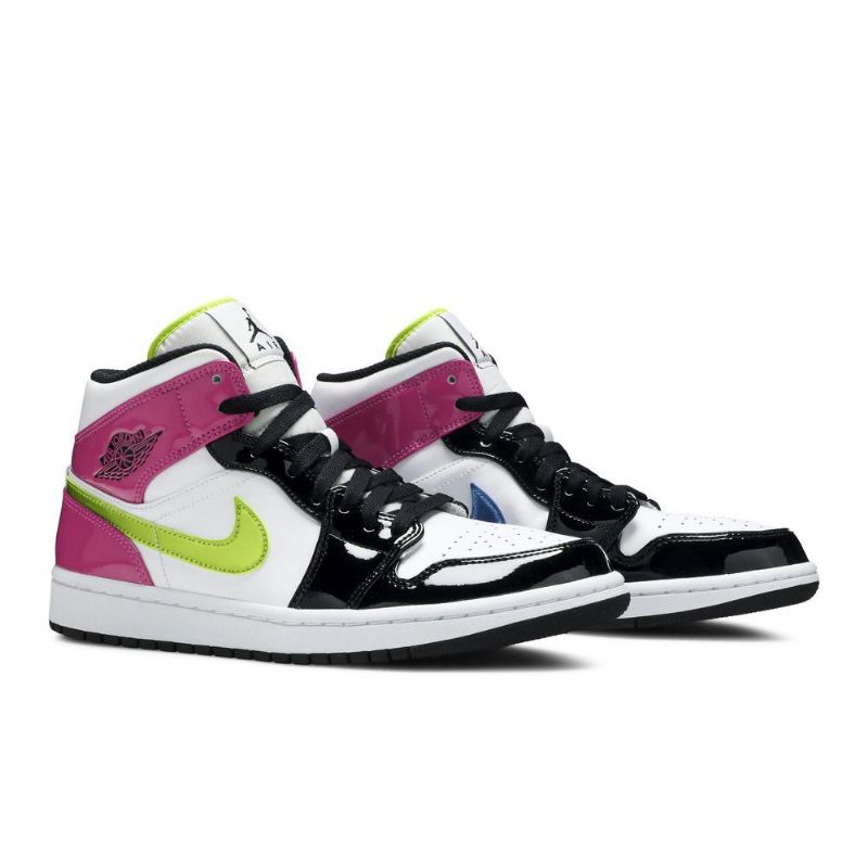Ανδρικά Παπούτσια Air Jordan 1 Mid Se Άσπρο Ροζ Μαύρα