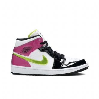 Ανδρικά Παπούτσια Air Jordan 1 Mid Se Άσπρο Ροζ Μαύρα